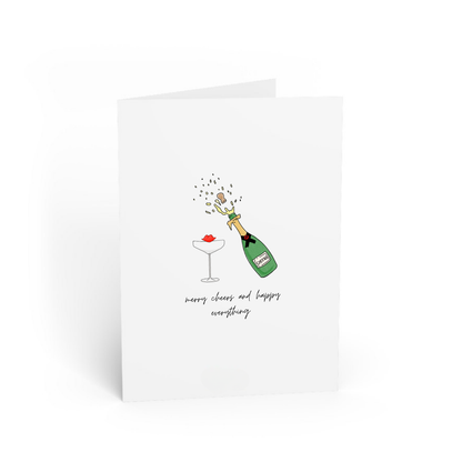 SALE - POSTCARD | MERRY CHEERS AND HAPPY EVERYTHING