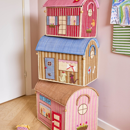 Les Petites Maisons | Raffia Toy Baskets – Set of 3