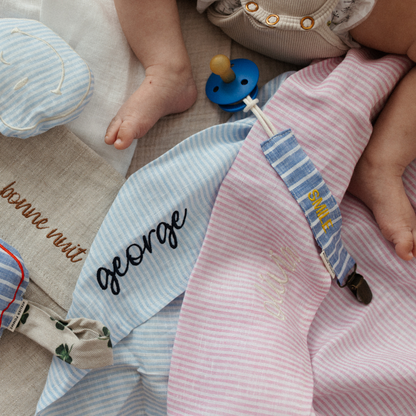 FLAT SHEET COT - LOVELY LINEN PINKY PROMISE