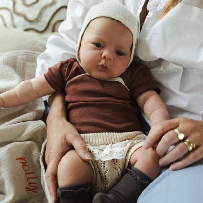 MUSLIN DEKEN BONJOUR BEIGE - WIEG
