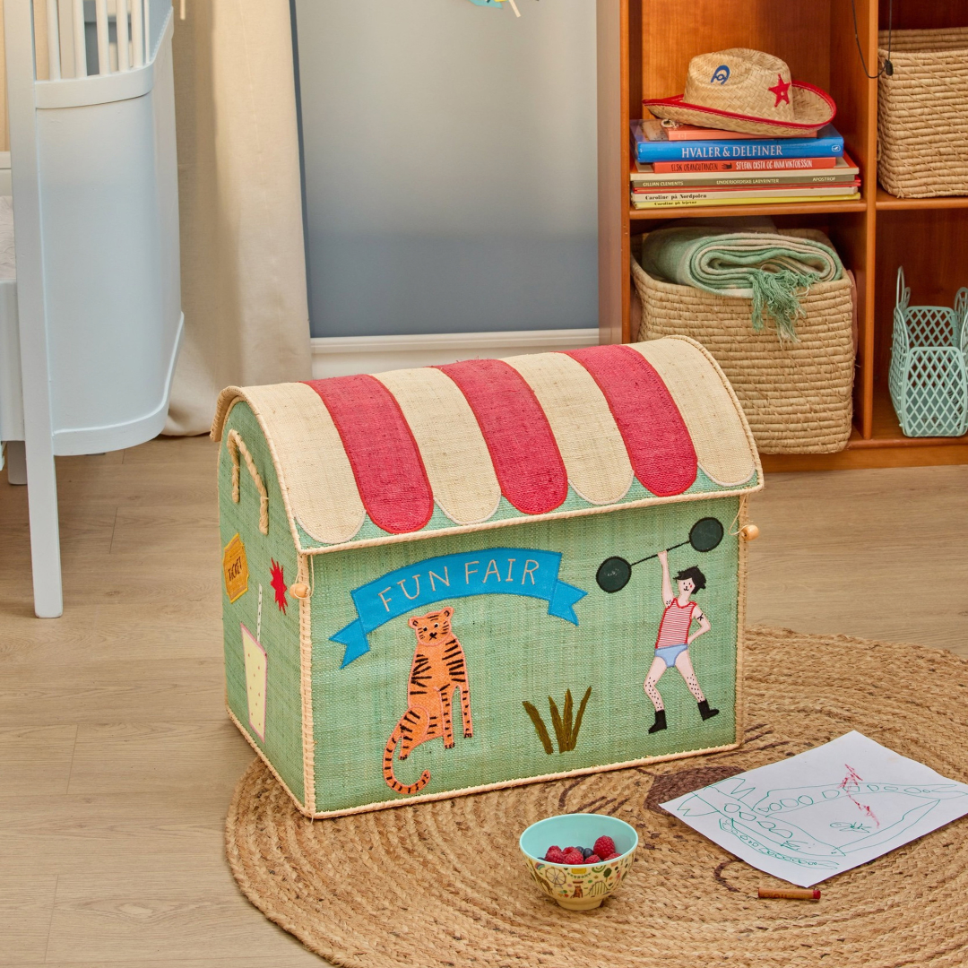 Little Carnival | Raffia Toy Baskets – Set of 3