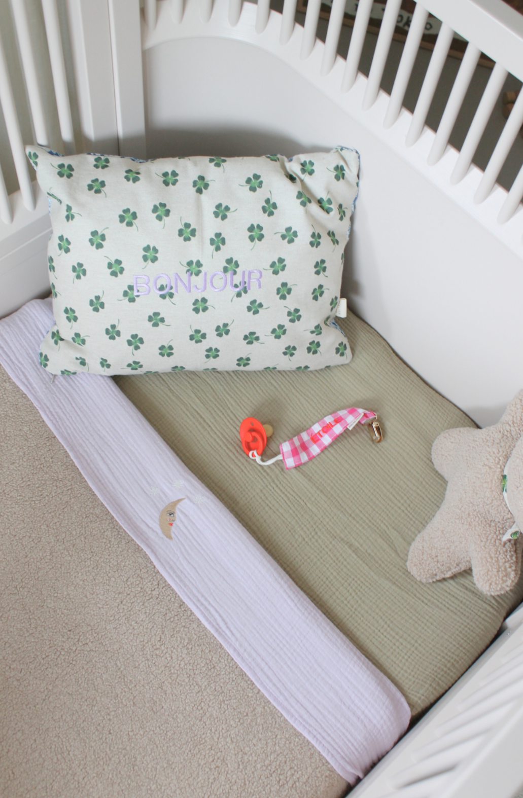 FITTED SHEET COT  - GOING GREEN