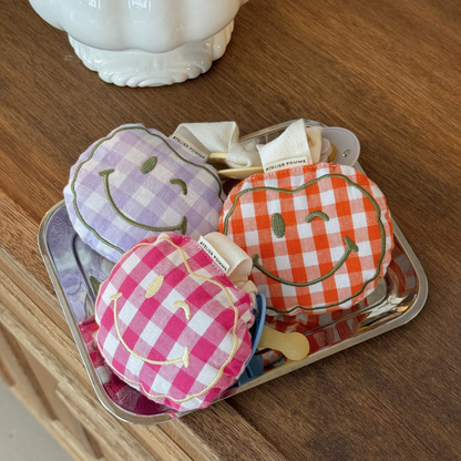SPEENDOEKJE - POMME -  CHECKED BLOWY BUBBLEGUM