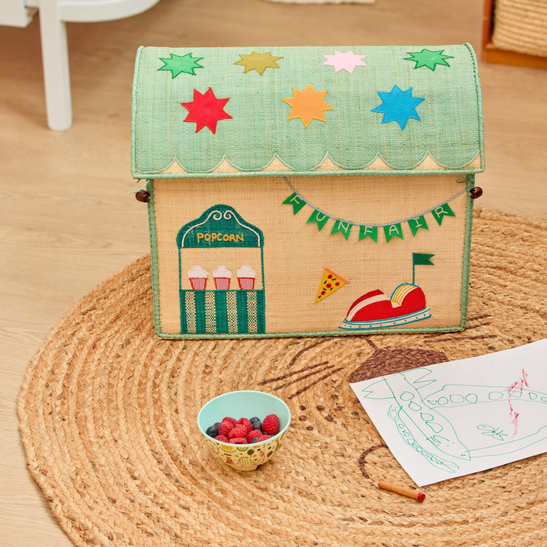 Little Carnival | Raffia Toy Baskets – Set of 3