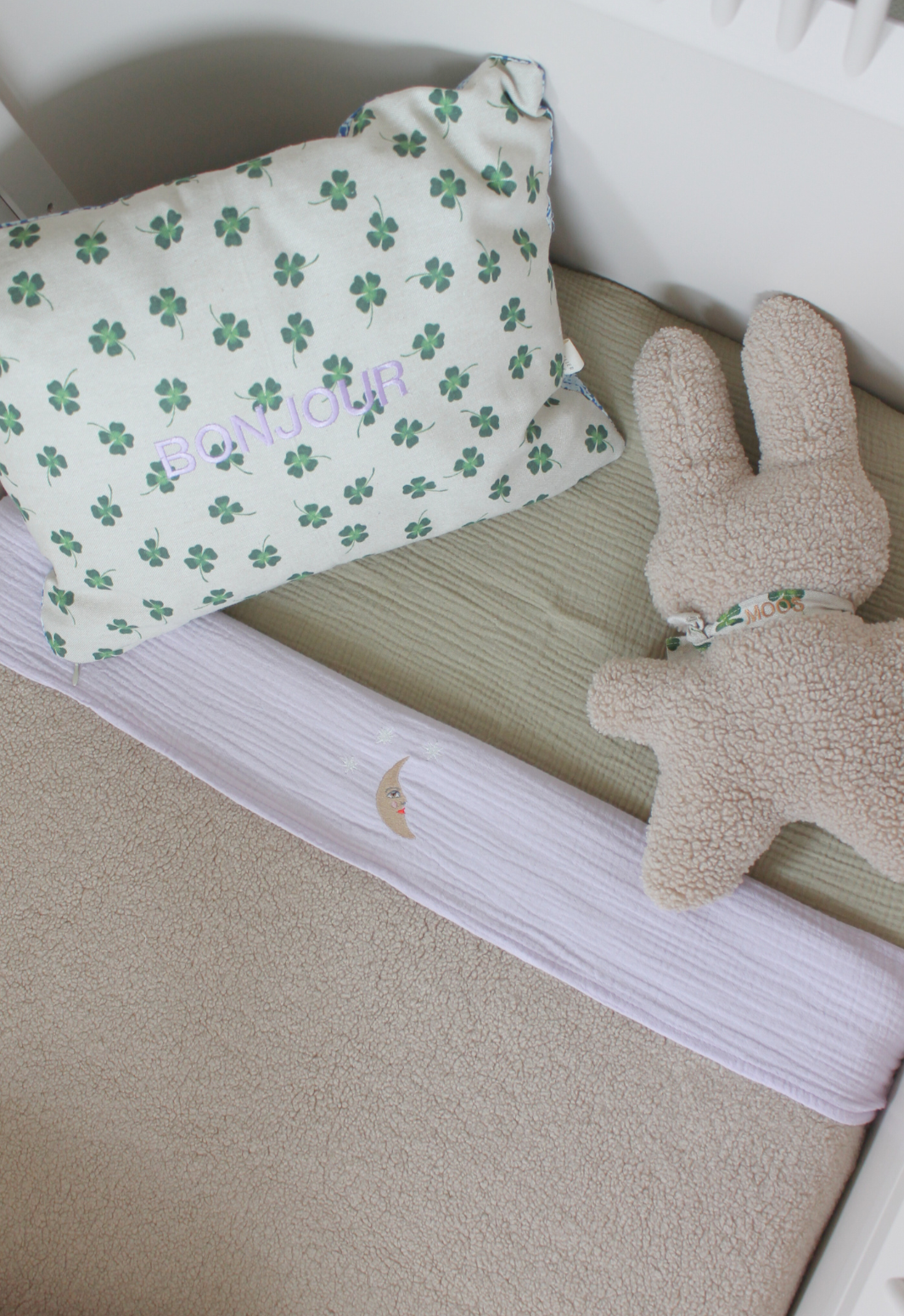 FITTED SHEET COT  - GOING GREEN