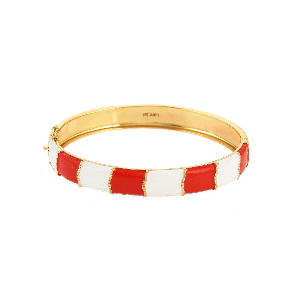 Red And White Emaille | Bangle