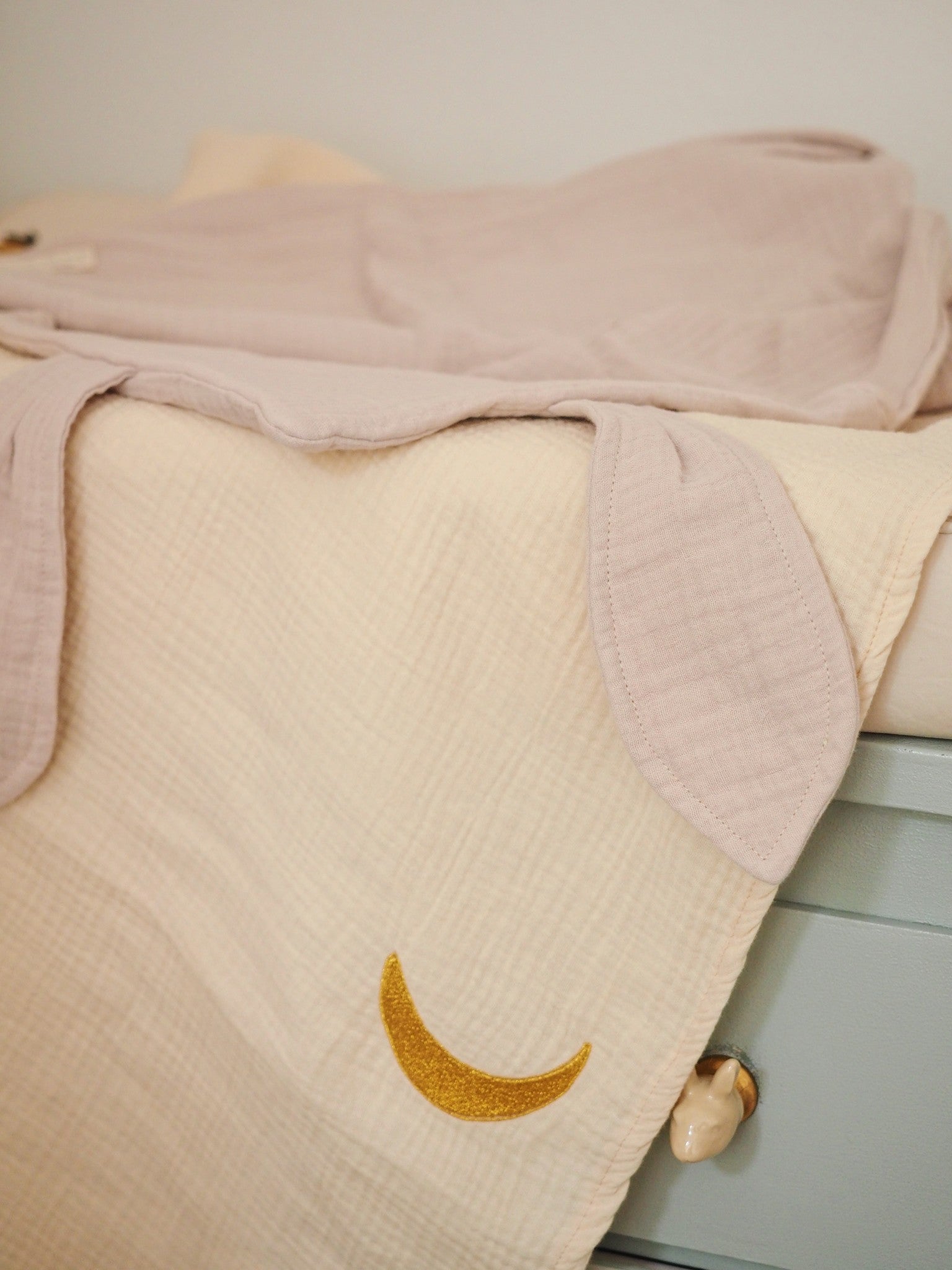 Bath cape bonjour beige