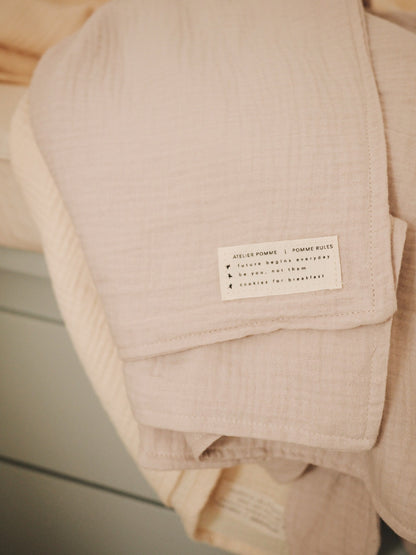 Bath cape bonjour beige