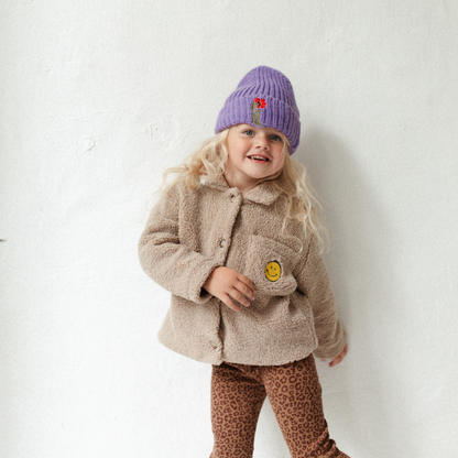 Beanie paars 