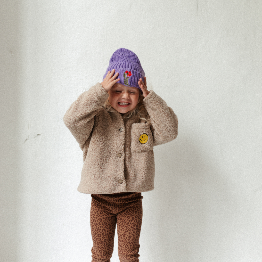 Beanie paars 