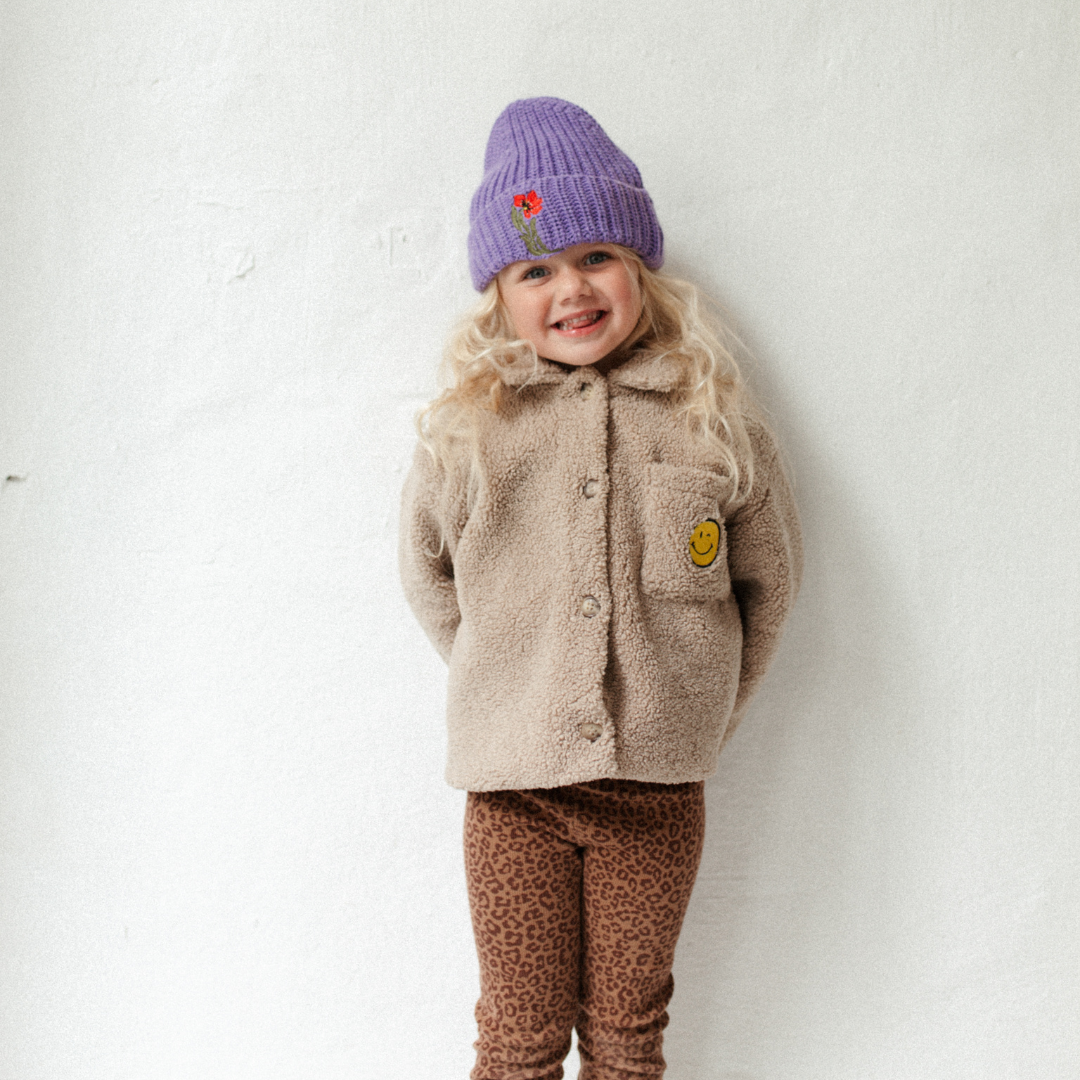 Beanie paars 