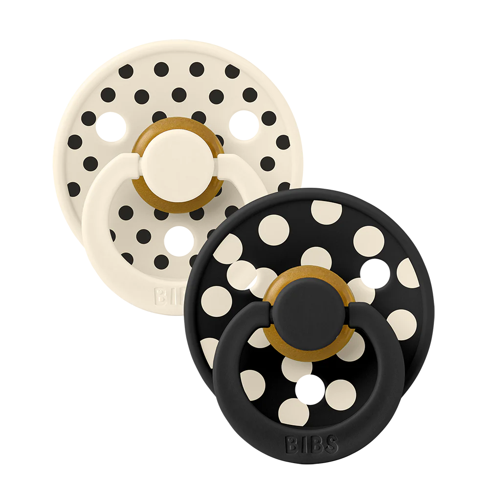 BIBS SET PACIFIER | POLKA COSY &amp; BLACK