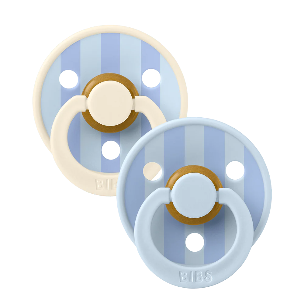 bibs speen gestreept wit en blauw