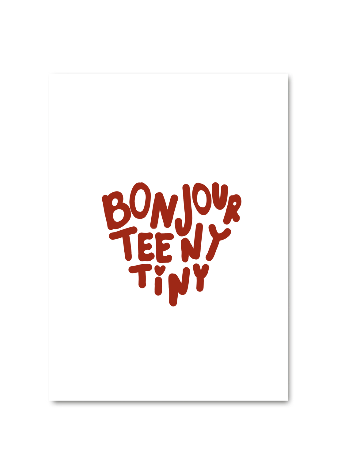 WENSKAART - BONJOUR TEENY TINY