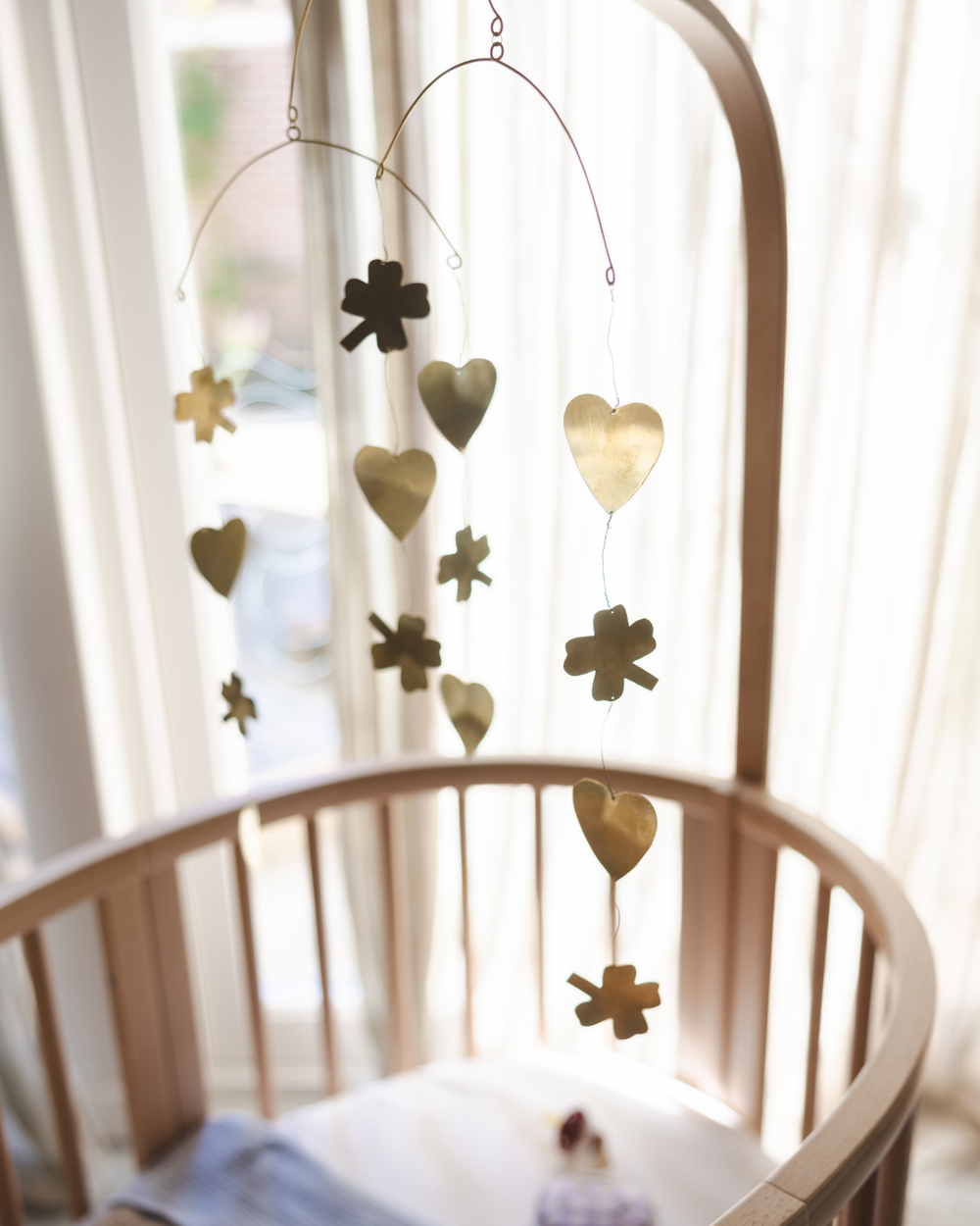 Brass Mobile | Hearts & Clover