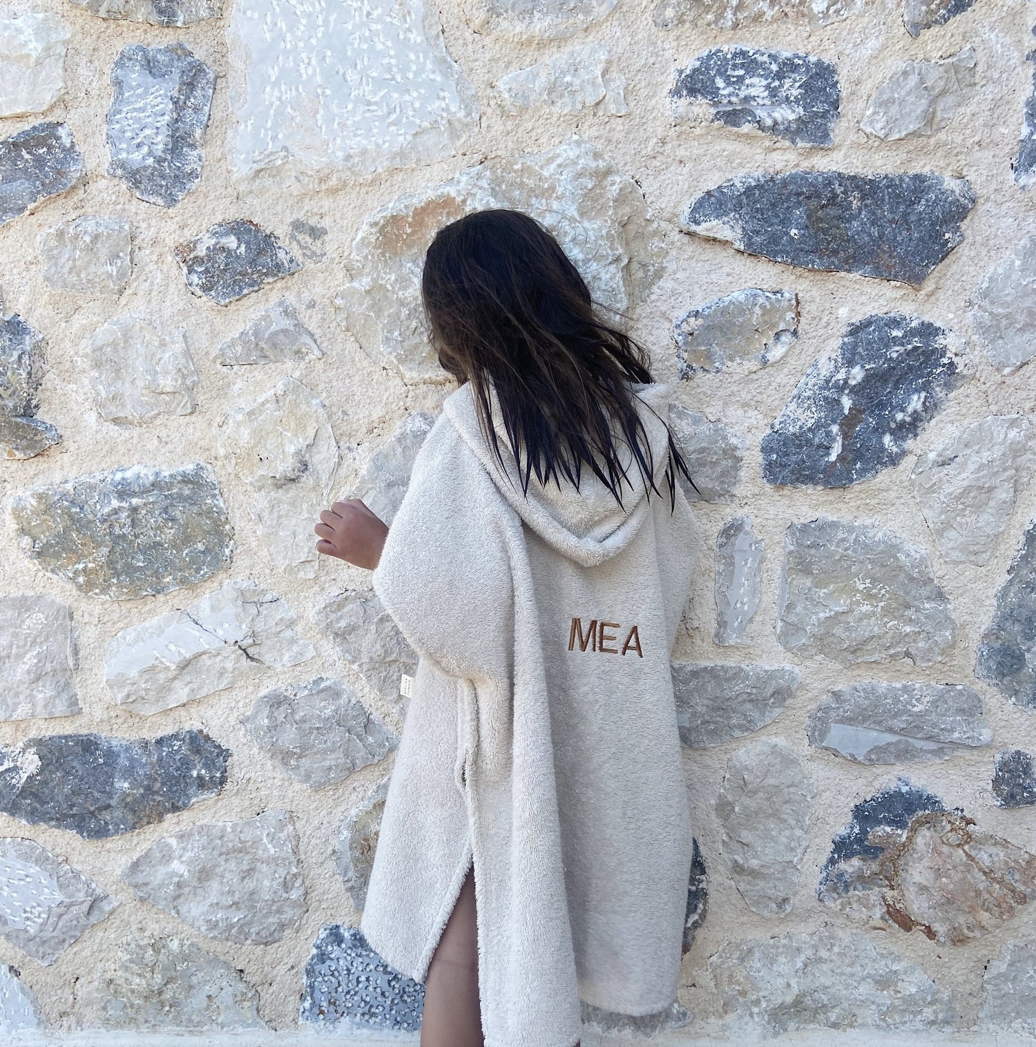 Bubbly poncho bonjour beige 