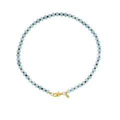 Donutketting met blauwe jade-edelsteen