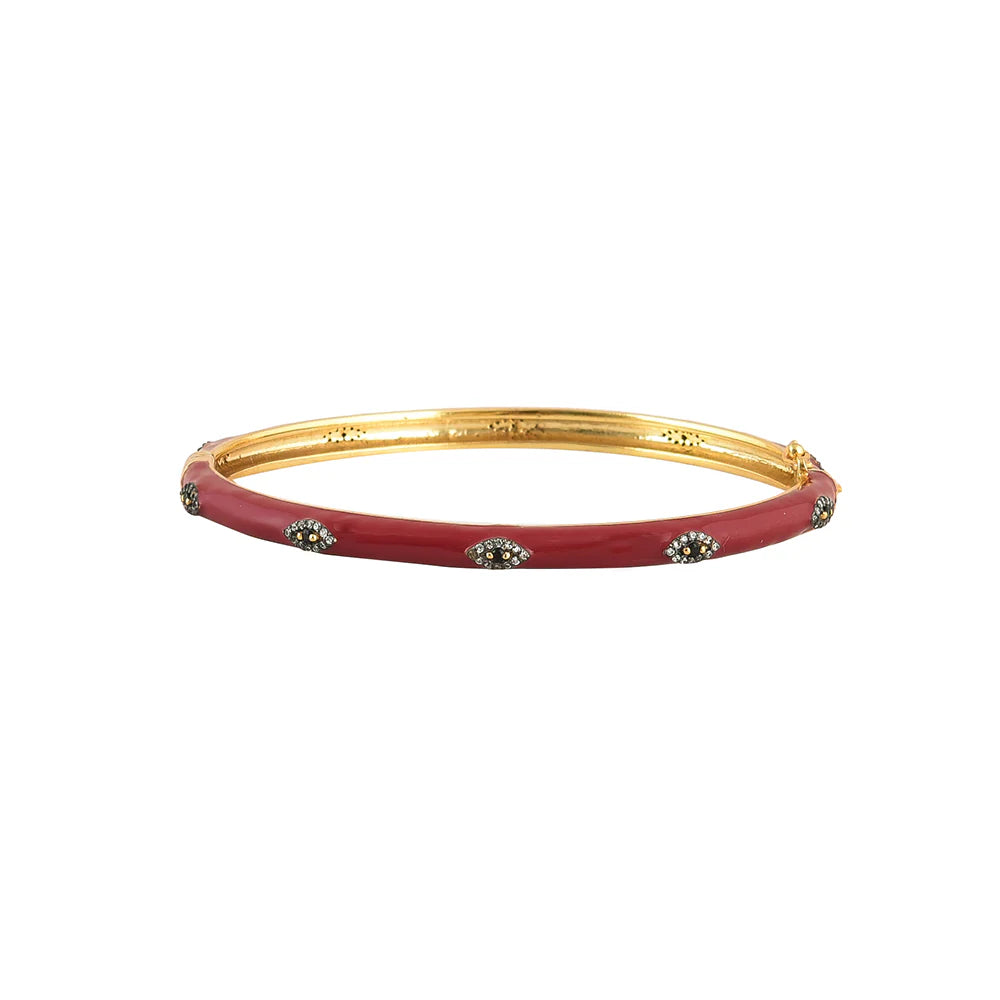 Emaille Armband | Burgundy Red