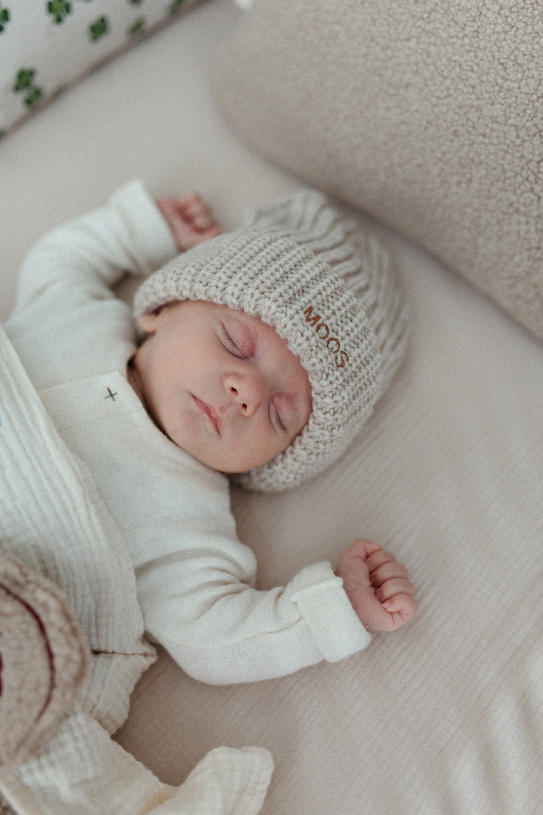 Fitted sheet cot bonjour beige 