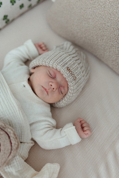 Fitted sheet cot bonjour beige 