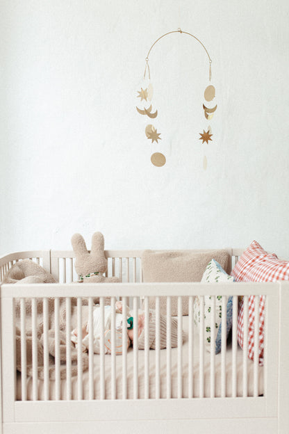 Fitted sheet cot bonjour beige 