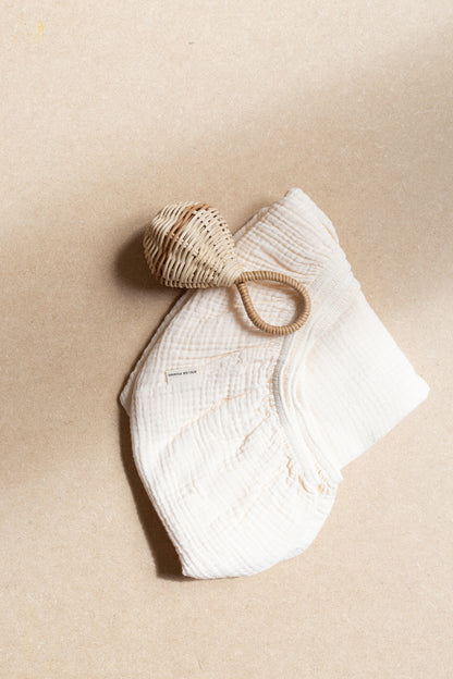 Fitted sheet crib cosy white 