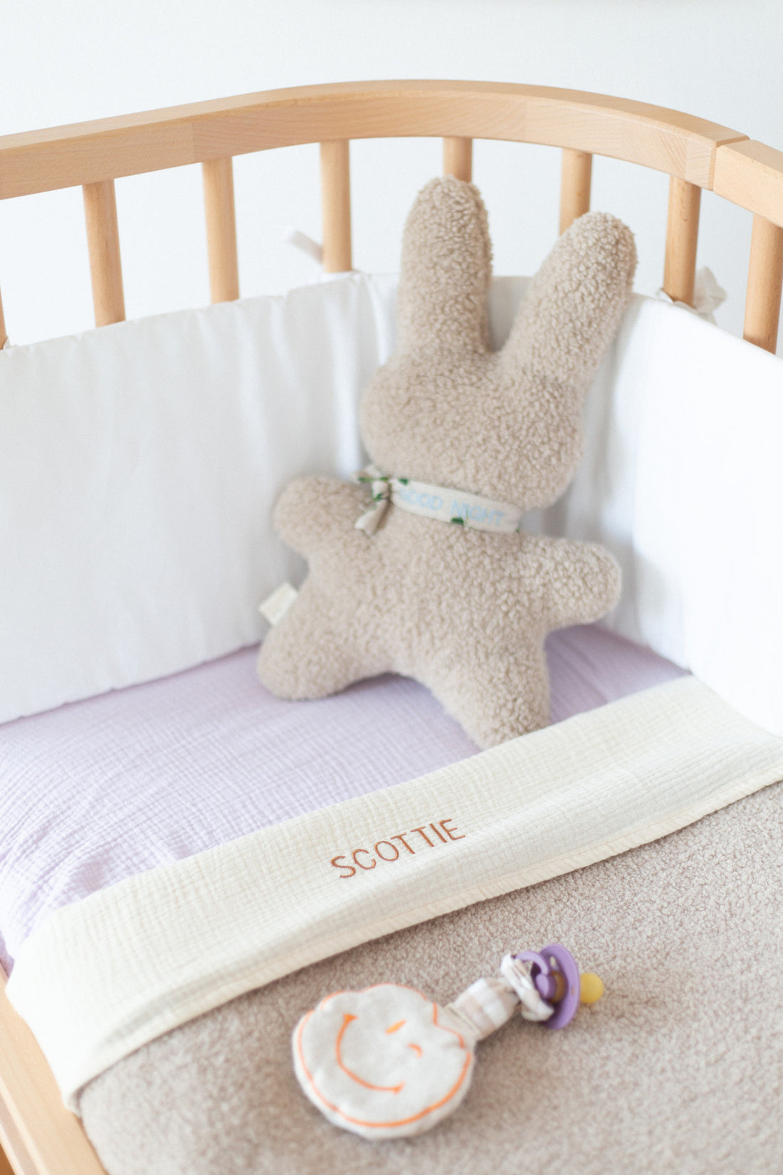 Fitted sheet crib lucky lila 
