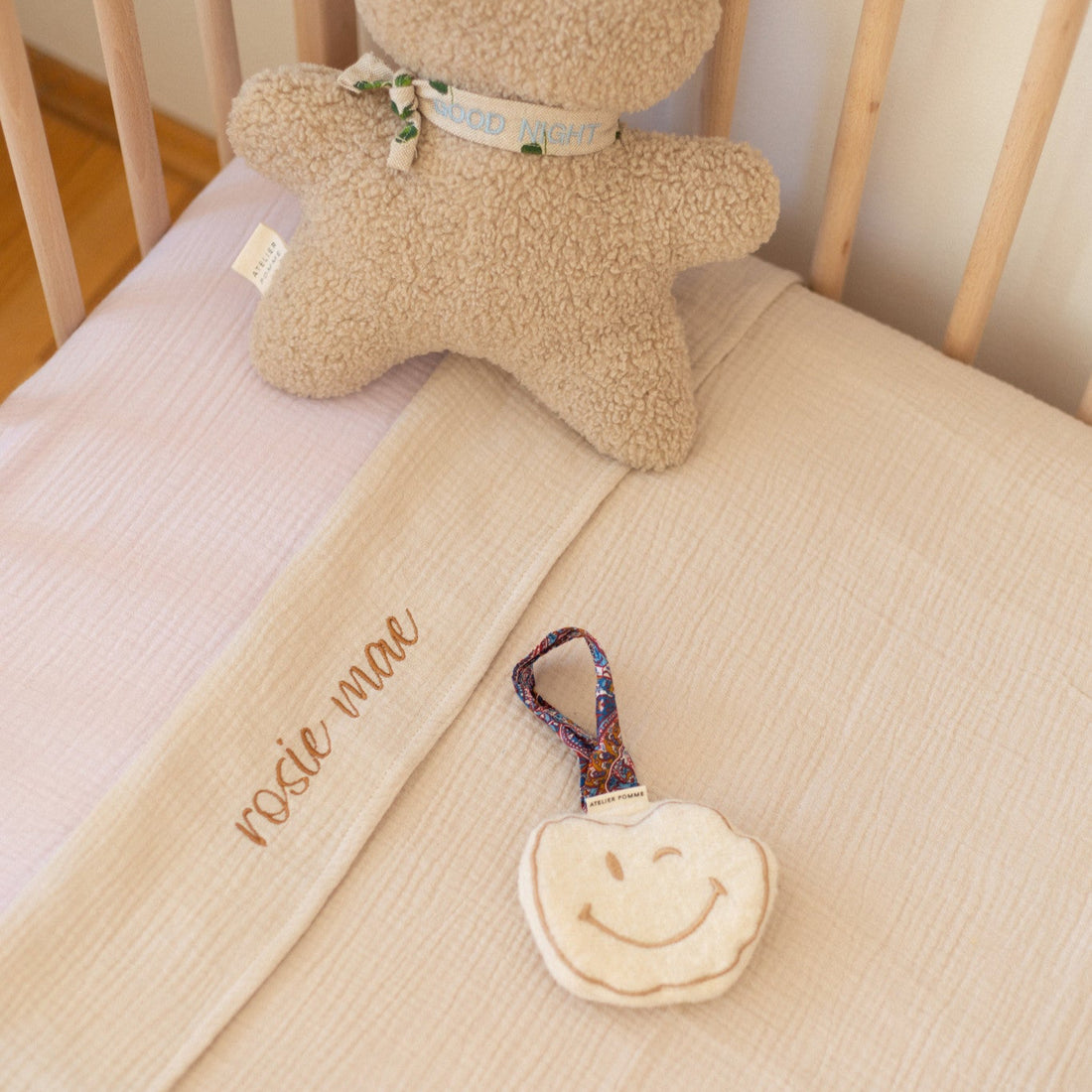 Flat sheet cot bonjour beige