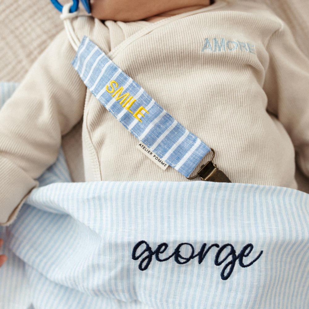 FLAT SHEET COT | LOVELY LINEN DREAMY BLUE