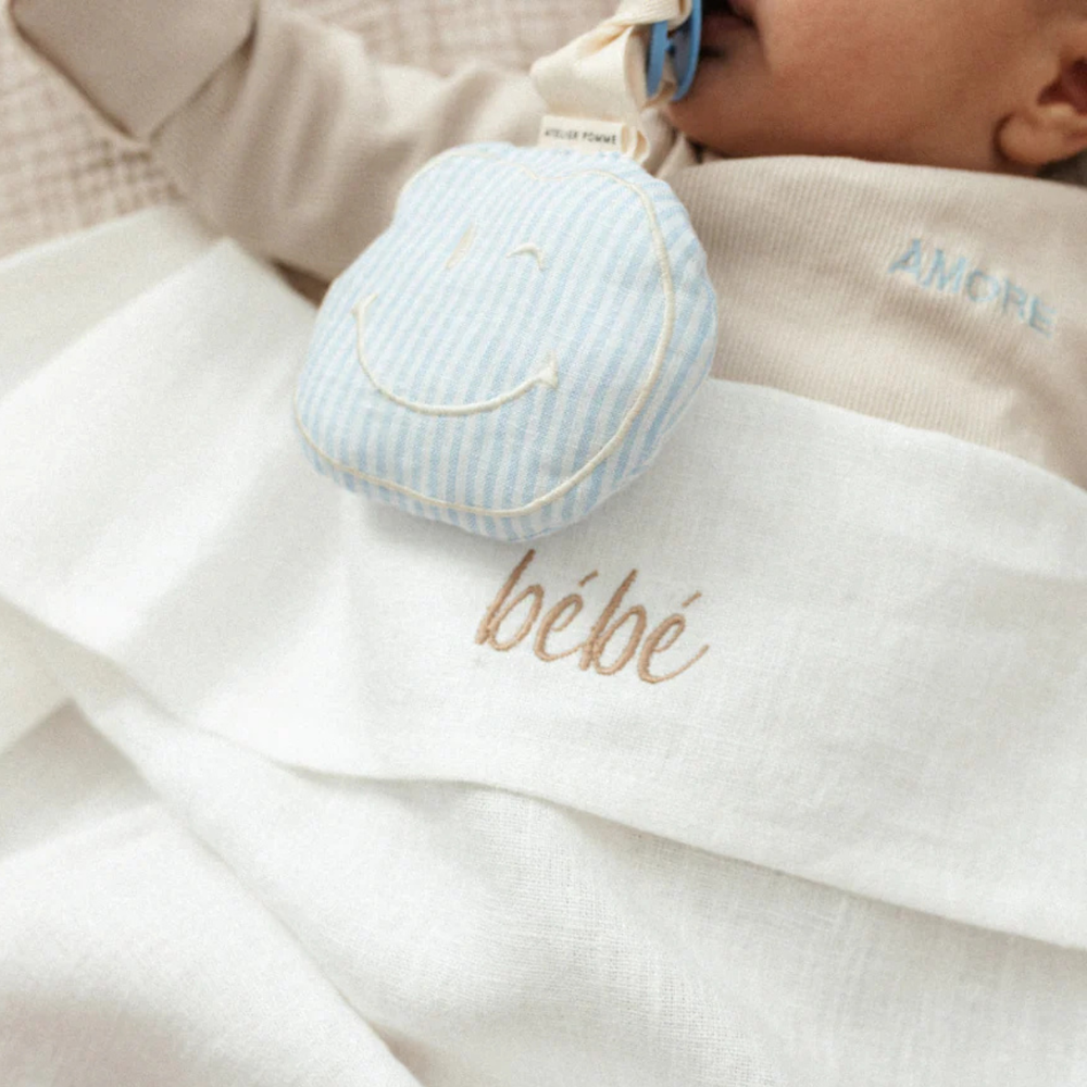FLAT SHEET CRIB LOVELY LINEN | COSY WHITE