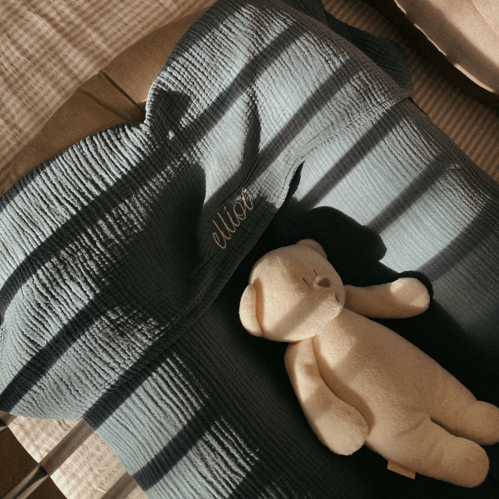 FLAT SHEET CRIB | MISTY BLUE