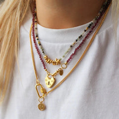 GOLDEN HEART LOCK CHARM