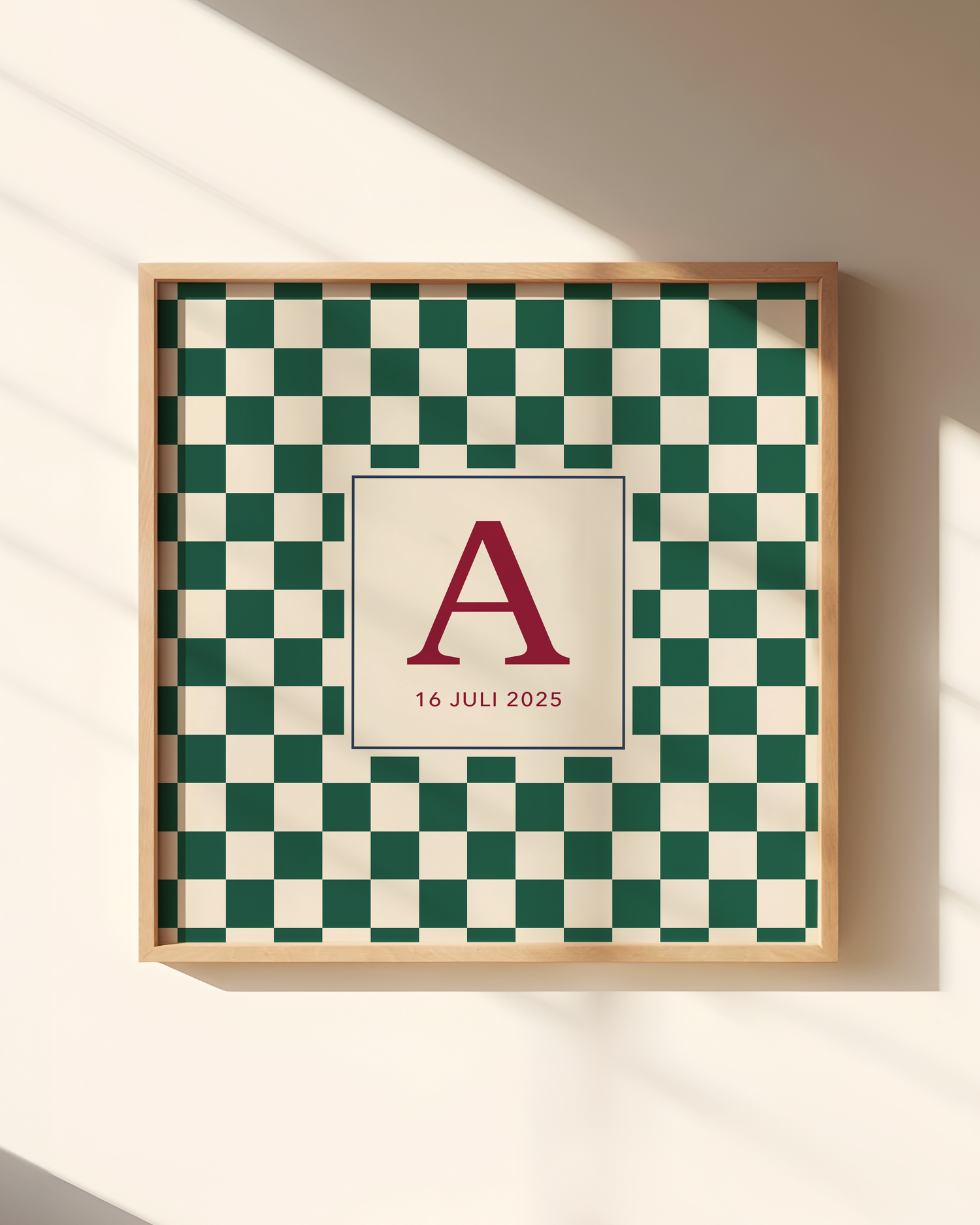 INITIAL POSTER | CHECKED EASY EMERALD