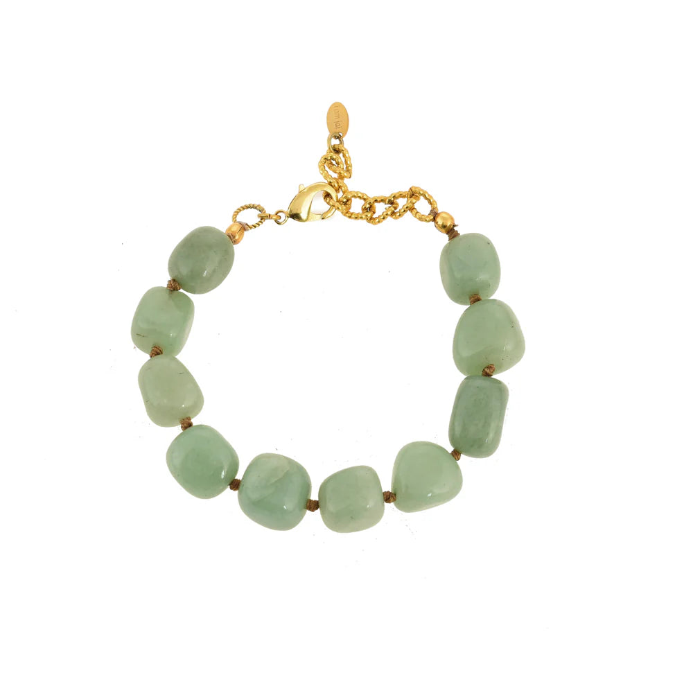 Knotted Green Jade-armband