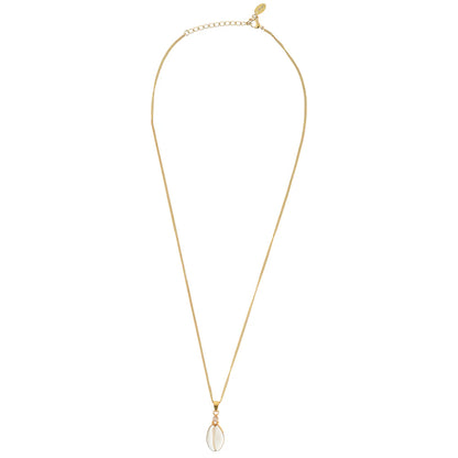 Gold chain shell pendant