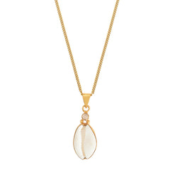 Gold chain shell pendant