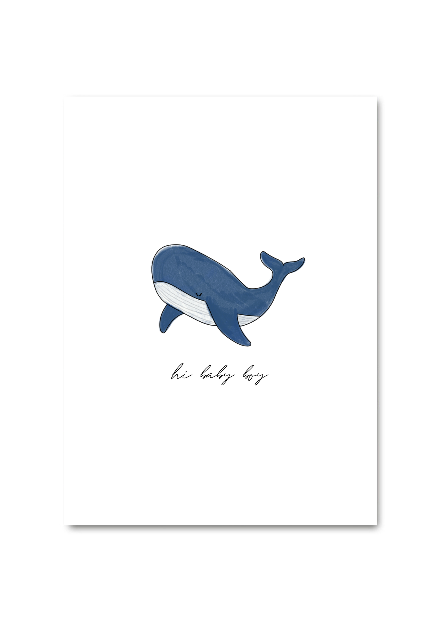 POST CARD - HI BABY BOY - WHALE