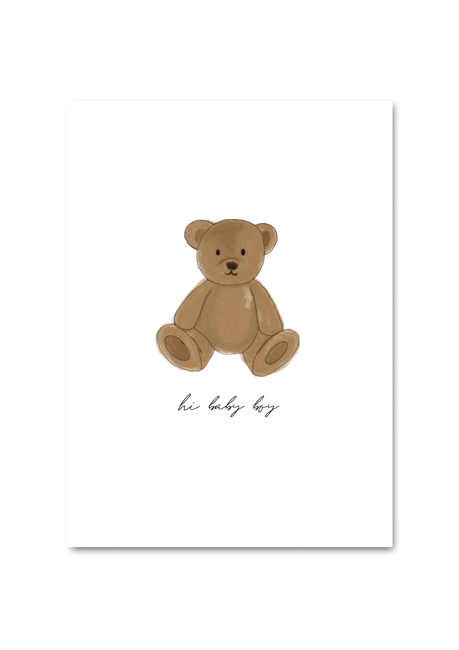 POST CARD - HI BABY BOY - BEAR