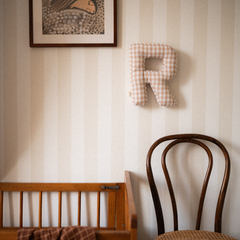 HUGE CHECKED IN LETTER | BONJOUR BEIGE