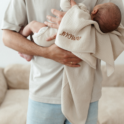 Huge towel bonjour beige