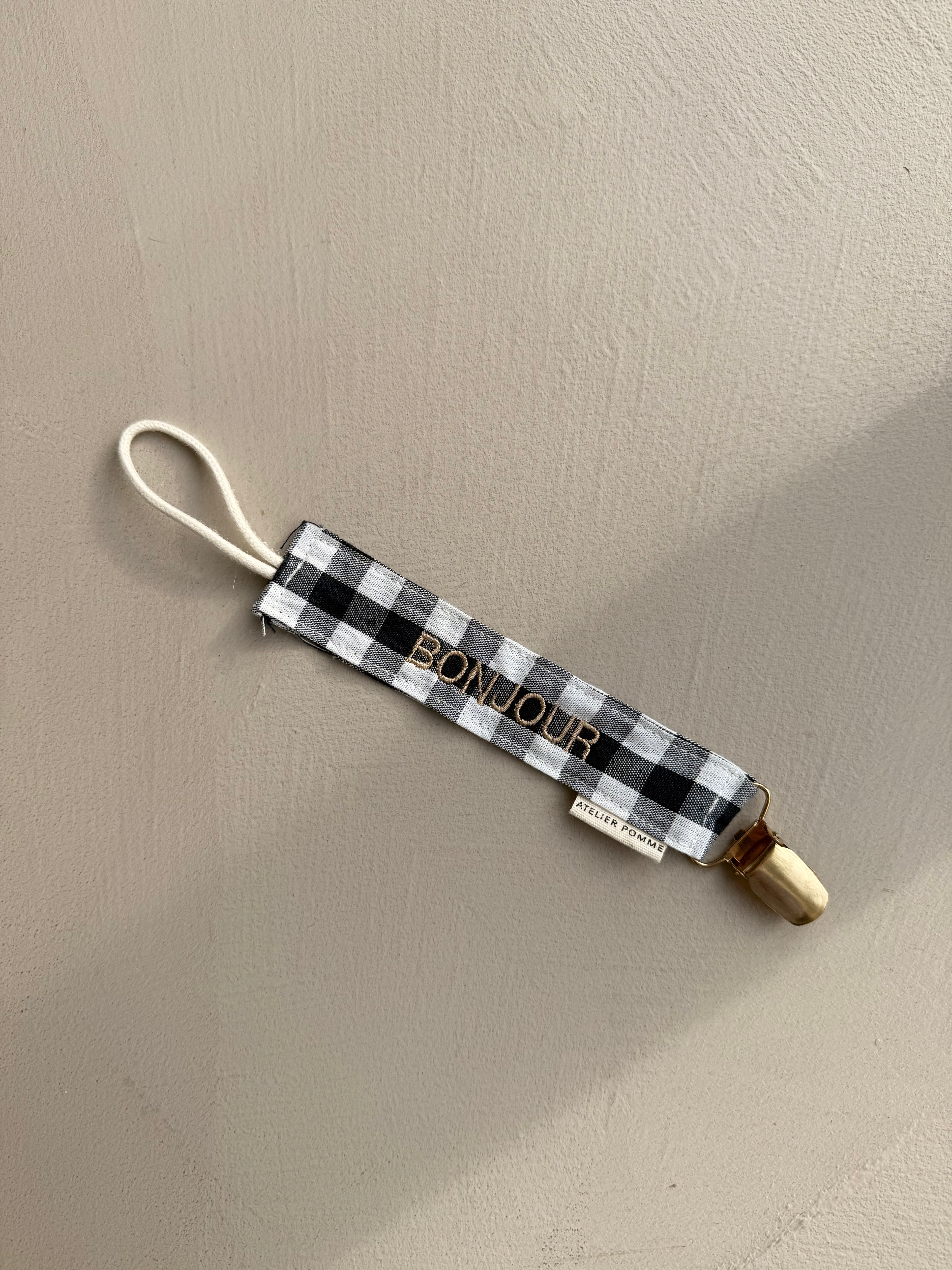 SAMPLE SALE | PACIFIER CHECKED MISTER MARINE