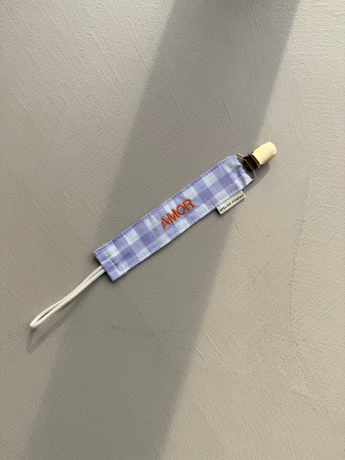 SAMPLE SALE | PACIFIER CHECKED LUCKY LILA