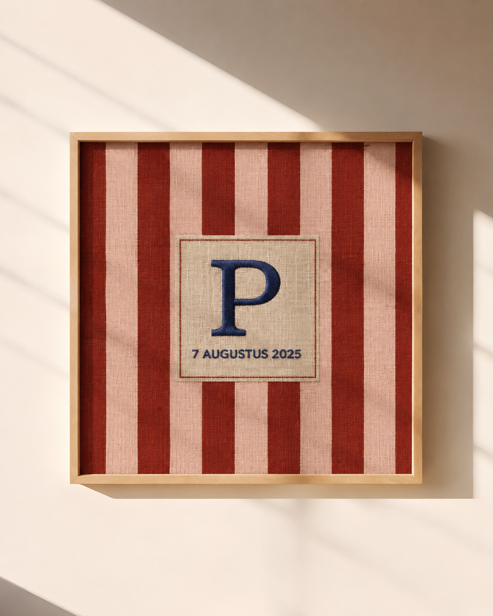 INITIAL POSTER | STRIPES BURGUNDY