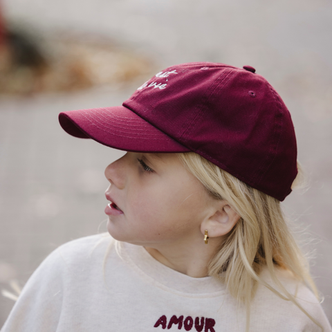 KIDS CAP | BURGUNDY BOO