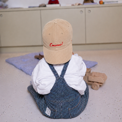 Kids Corduroy Cap | Bonjour Beige