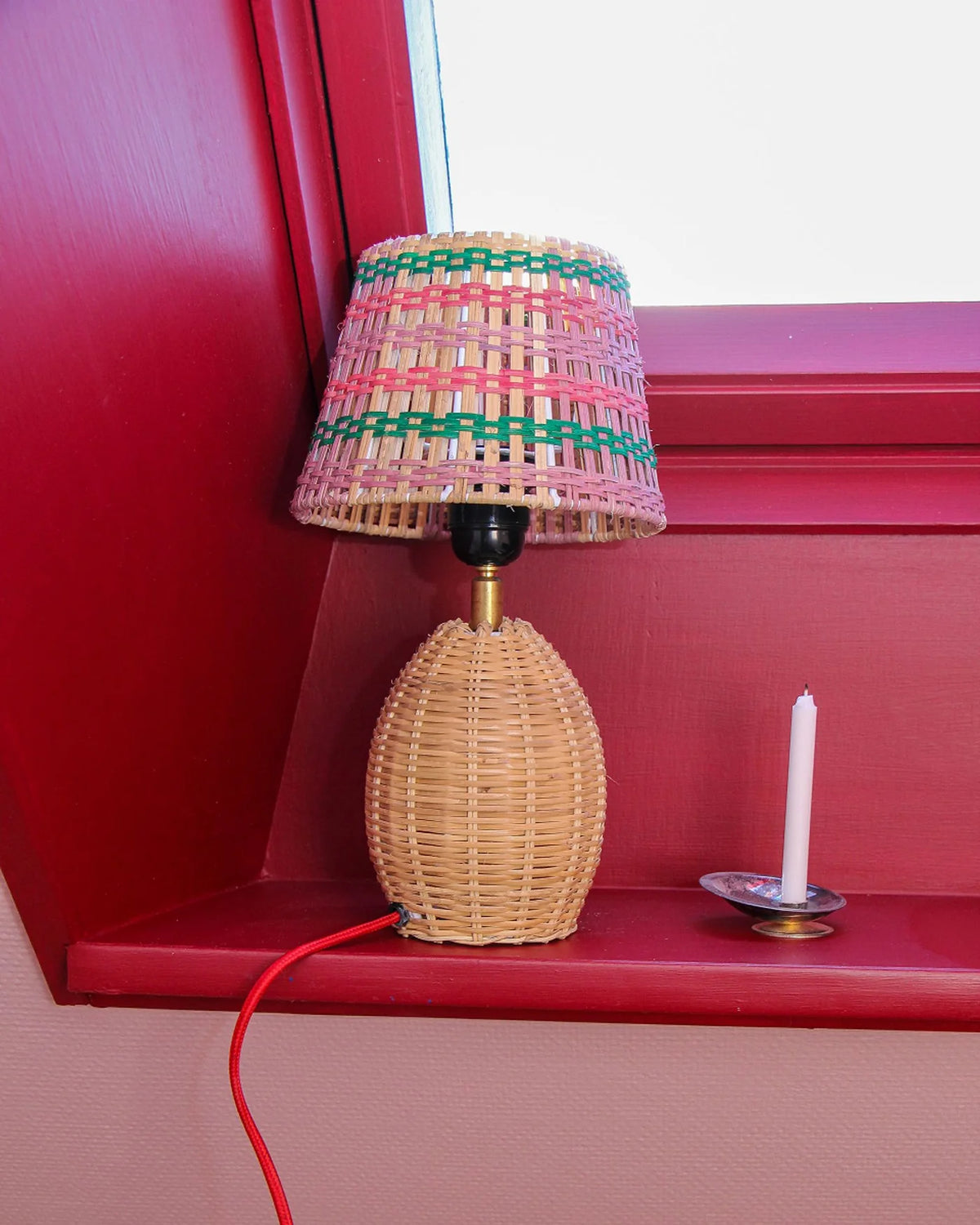 The Cutest Little Rattan Lamp