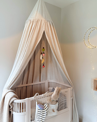 LINEN BED CANOPY | BONJOUR BEIGE