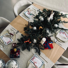 LINEN TABLE RUNNER | BONJOUR BEIGE