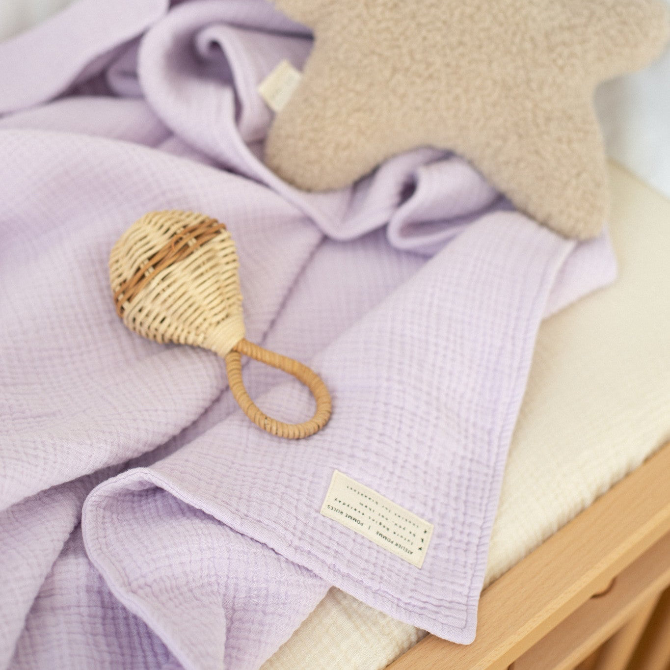 paars kinderlaken voor in maxi-cosy