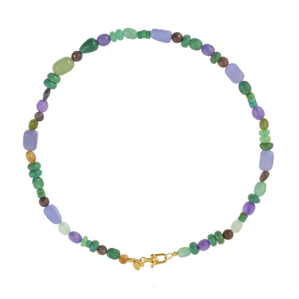 JADE MULTI - GEMSTONE NECKLACE BLUE